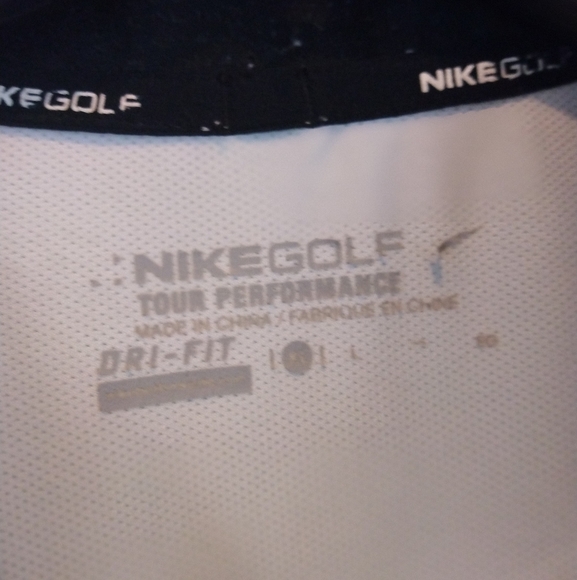Nike Golf Dri-Fit White Striped Shirt - Picture 10 of 12